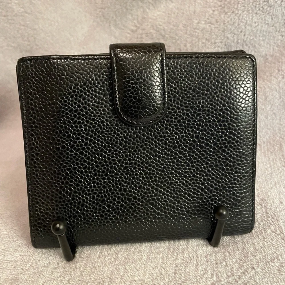 Chanel Black Caviar Timeless CC Compact Wallet
